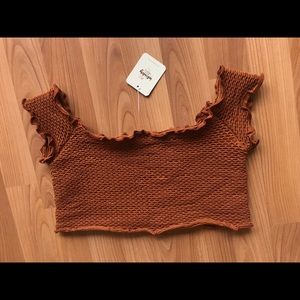 smocked crop top